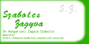 szabolcs zagyva business card